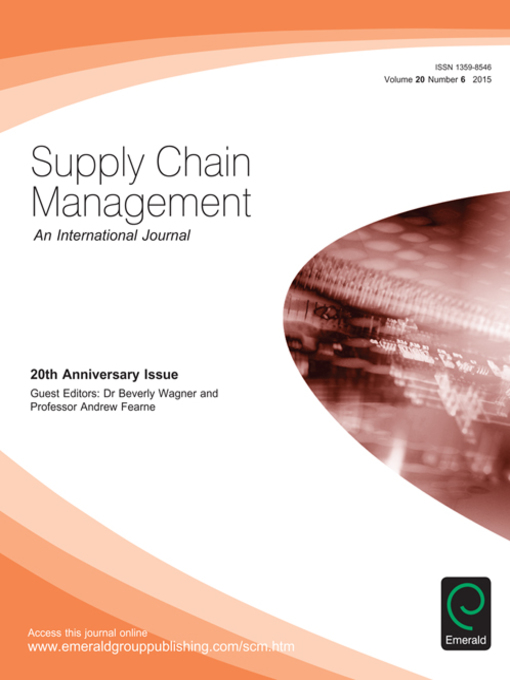Cover image for Supply Chain Management: An International Journal, Volume 20, Number 6